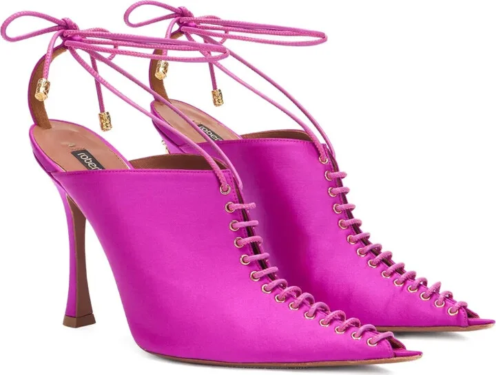 Satin Lace-Up Pumps - Image 2