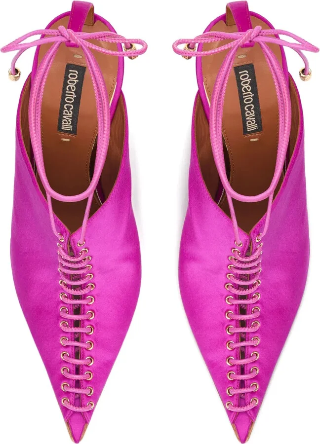 Satin Lace-Up Pumps - Image 4