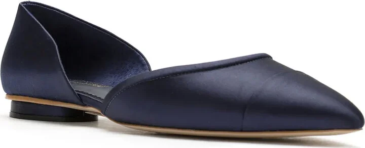 Satin leather ballerina shoes - Image 2