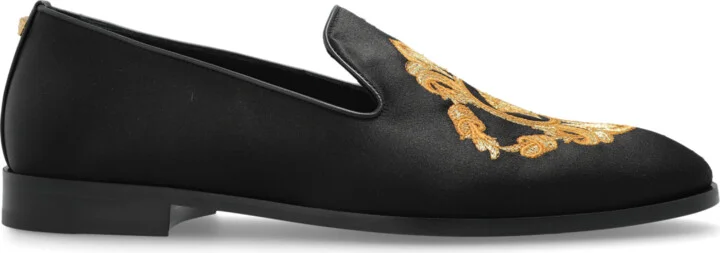 Satin `loafers`, , - Black