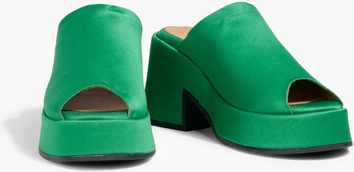 Satin platform mules - Image 2
