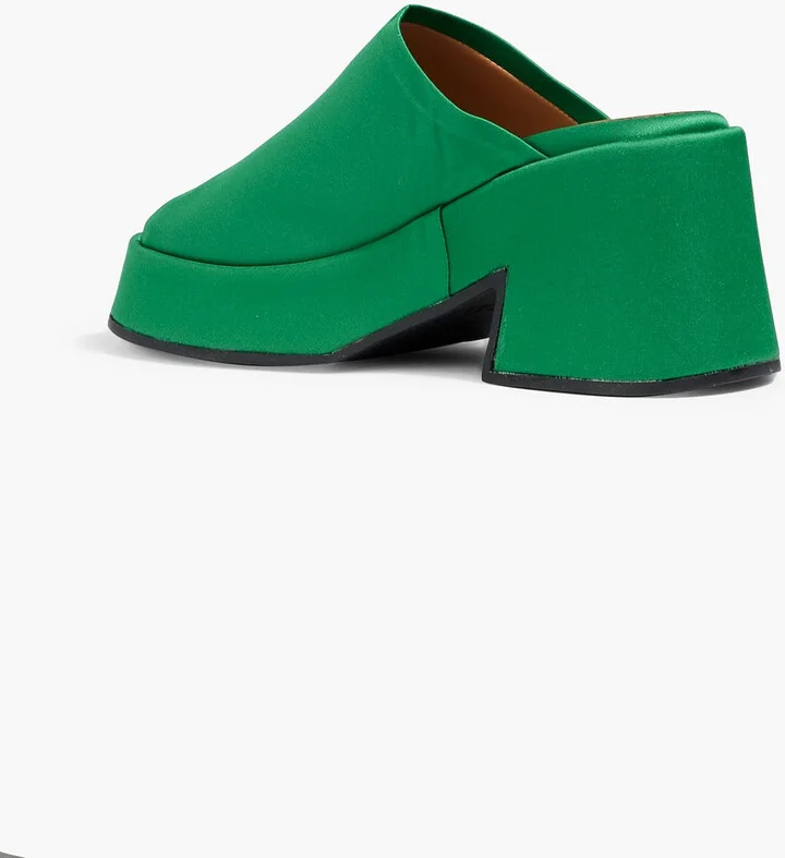 Satin platform mules - Image 3