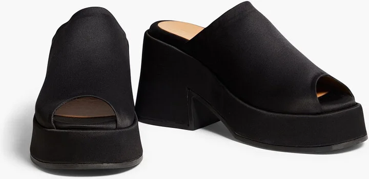 Satin platform mules - Image 5