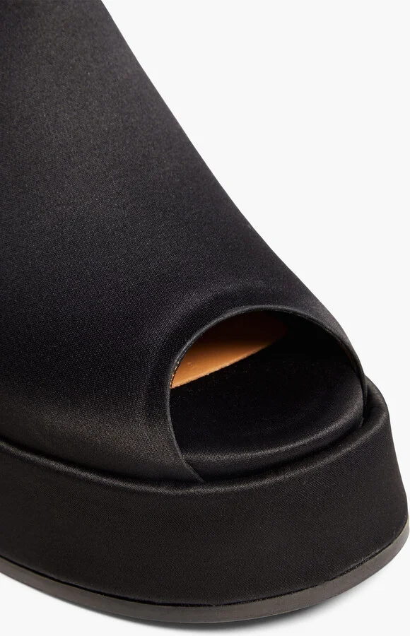 Satin platform mules - Image 7
