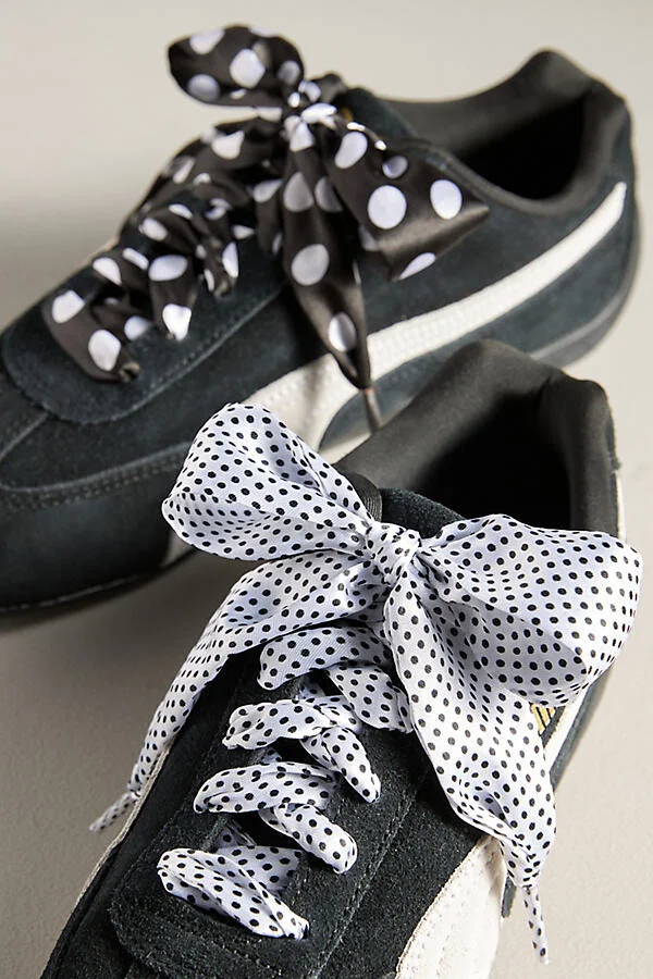 Satin Polka Dot Shoe Laces - Image 2