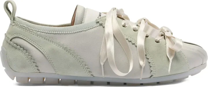 Satin-Ribbon Ballerina Sneakers