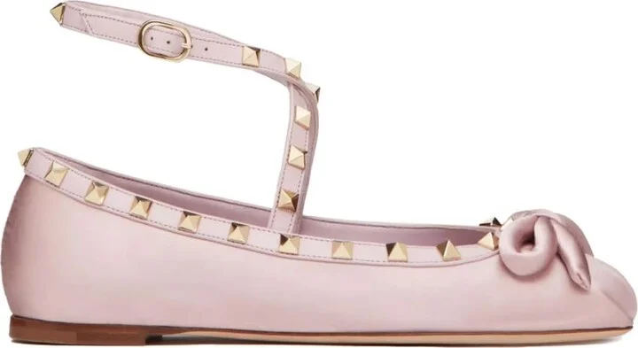 Satin rockstud Ballerina
