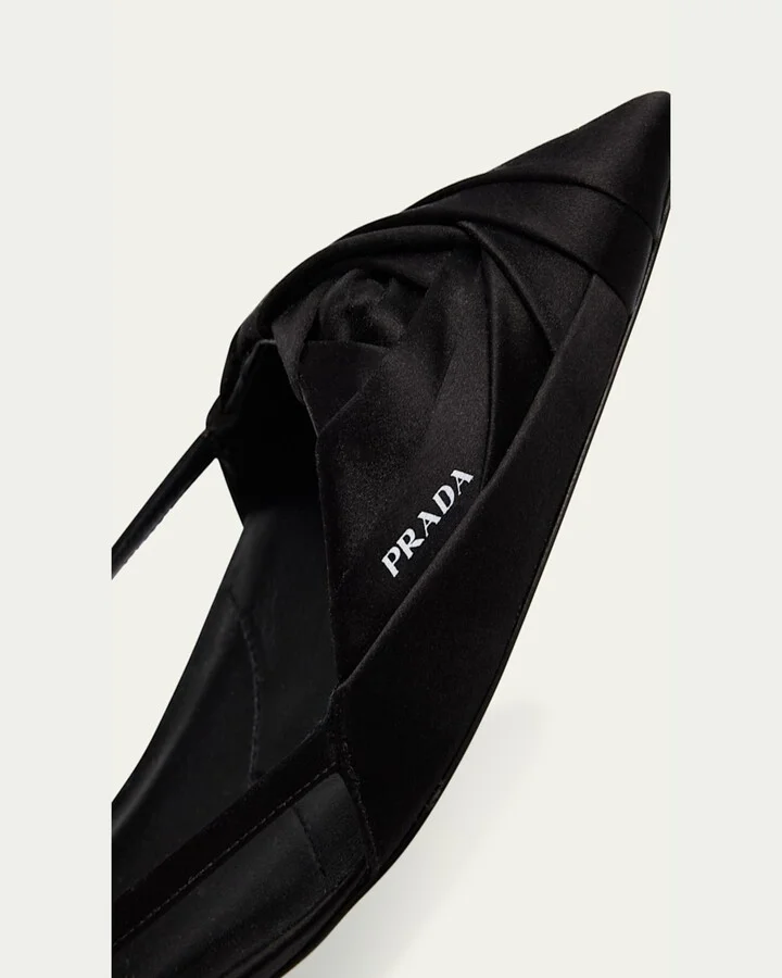 Satin Rose Cutout Ballerina Flats - Image 3