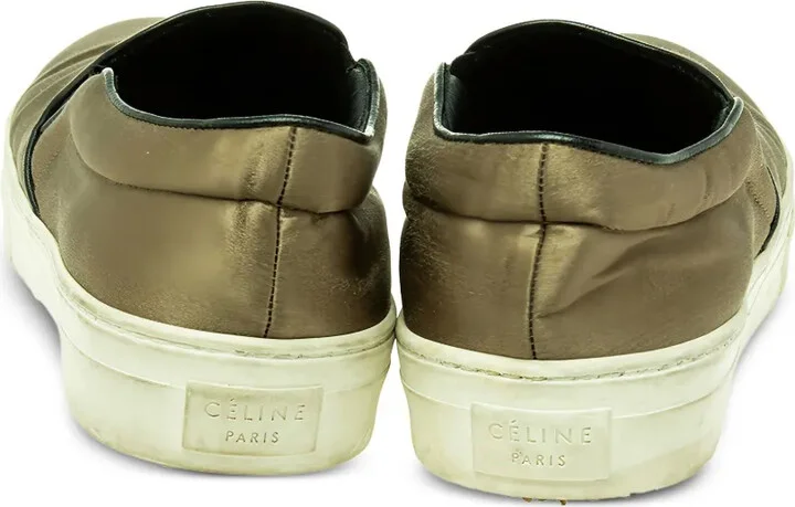Satin Round Toe Slip-On Sneakers - Image 3