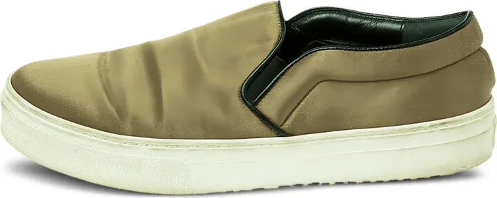 Satin Round Toe Slip-On Sneakers