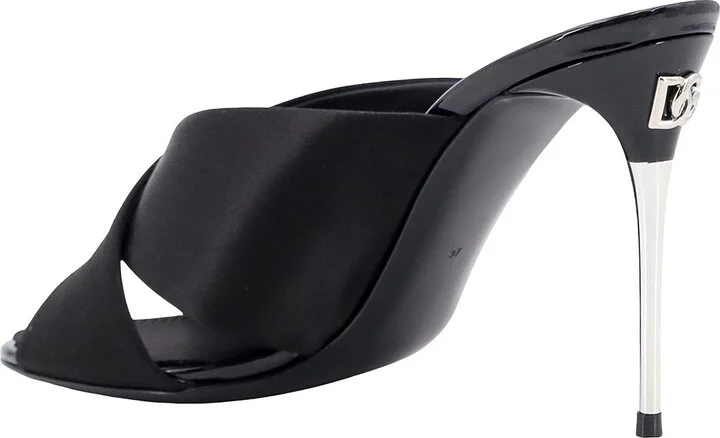 Satin Sandals With Back Monogram - Image 3