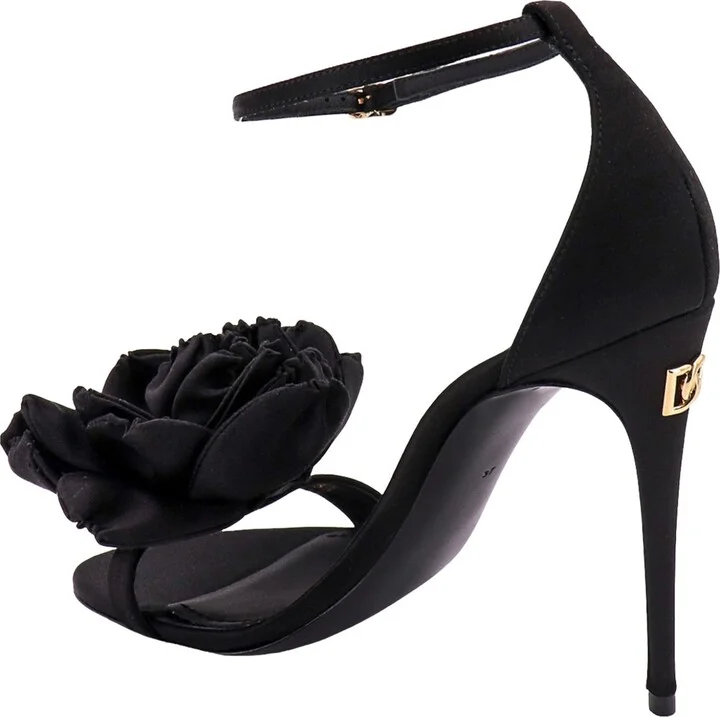 Satin Sandals With Floreal Application - Image 3