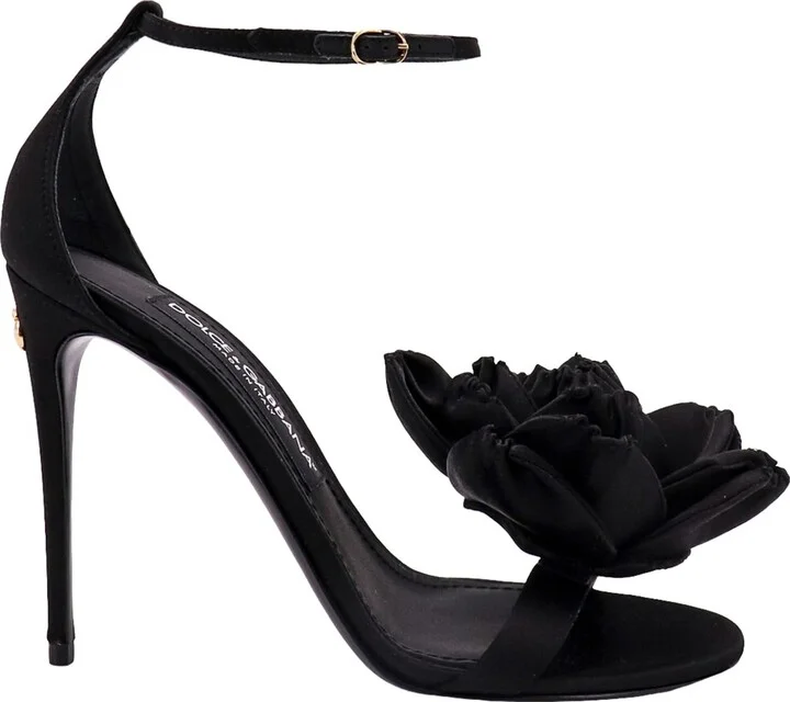 Satin Sandals With Floreal Application