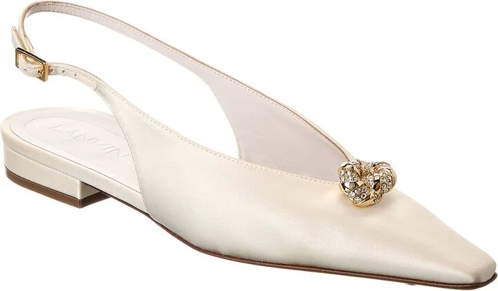 Satin Slingback Flat