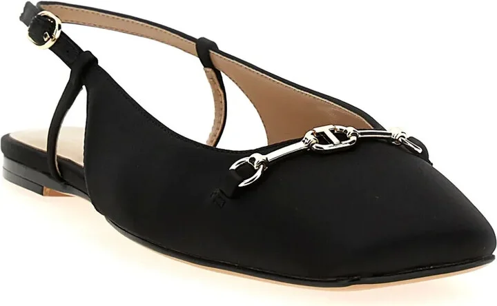 Satin Slingback Flat Pumps - Image 2
