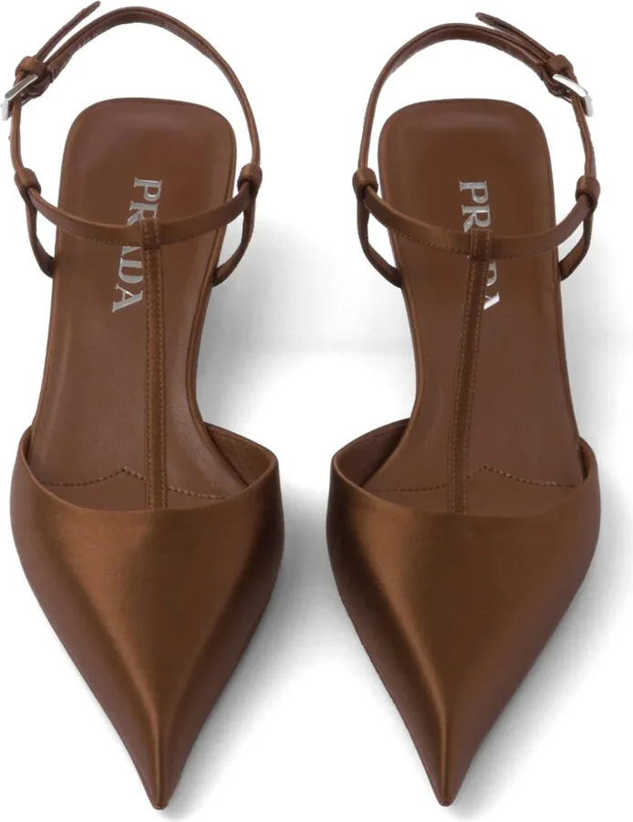 Satin slingback pumps - Image 5