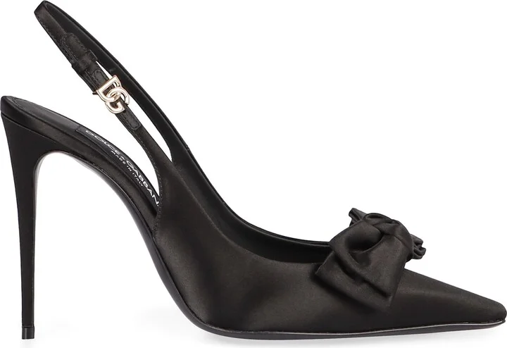 Satin Slingback Pumps