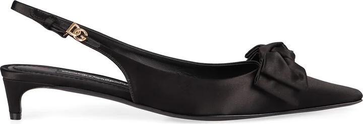 Satin Slingback Pumps