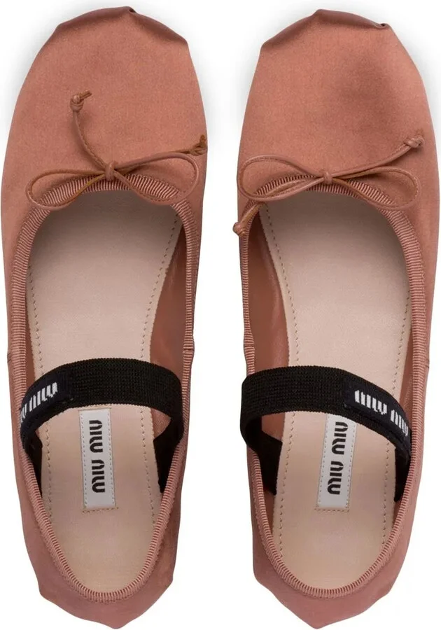 Satin Slip-On Ballerina Shoes - Image 4