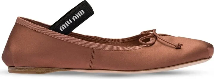 Satin Slip-On Ballerina Shoes