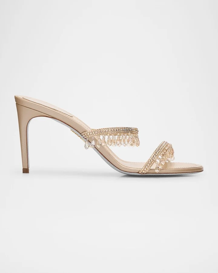 Satin Strass Chandelier Dual-Band Sandals