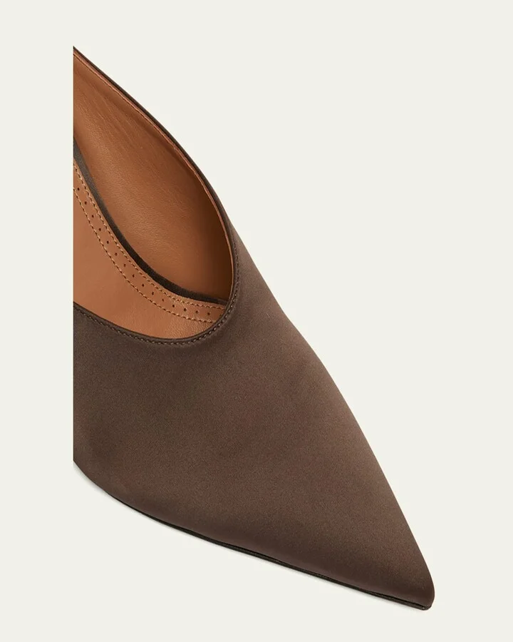 Satin Wedge Mules - Image 3