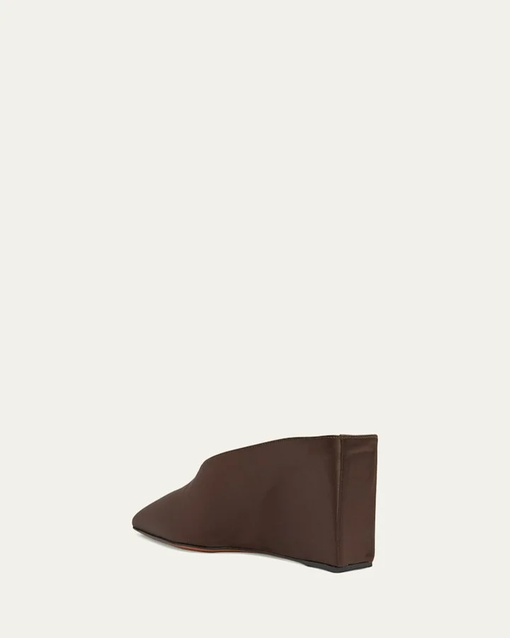 Satin Wedge Mules - Image 4