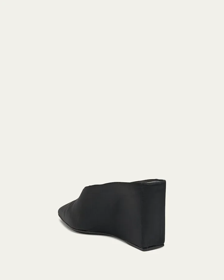 Satin Wedge Mules - Image 6