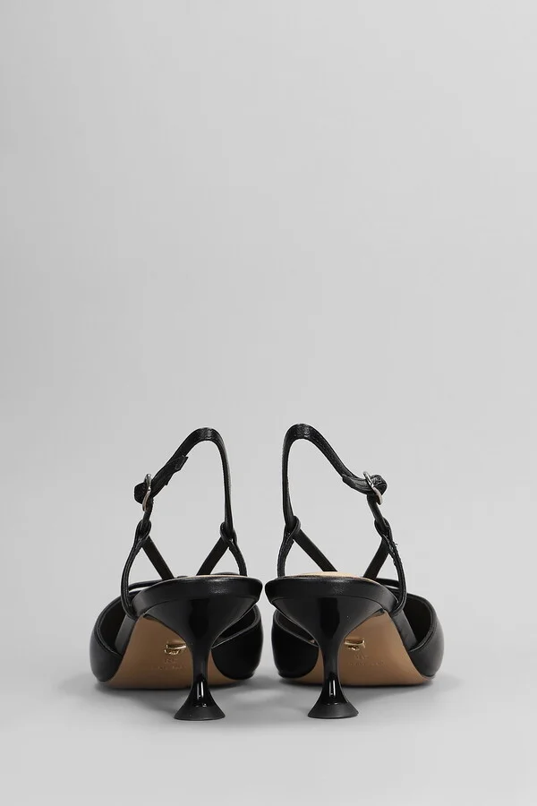 Satina Heel 55 Pumps In Black Leather - Image 4