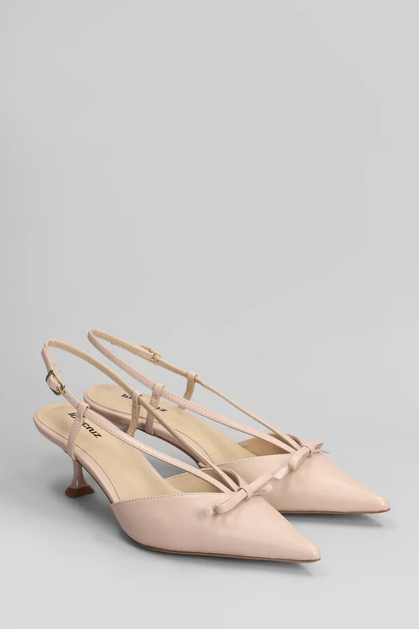 Satina Heel 55 Pumps In Powder Leather - Image 2