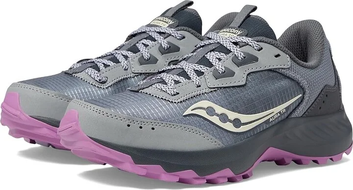 Saucony Aura TR Women's Shoes Fossil/Grape : 5 B - Medium