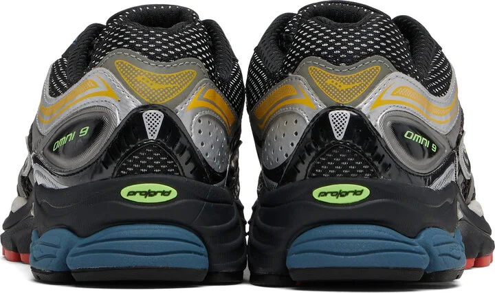 Saucony Black & Gray ProGrid Omni 9 Sneakers - Image 2