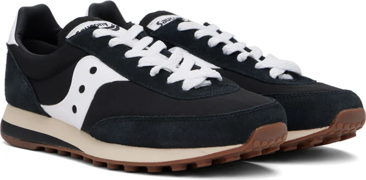 Saucony Black & White Trainer 80 Sneakers - Image 4