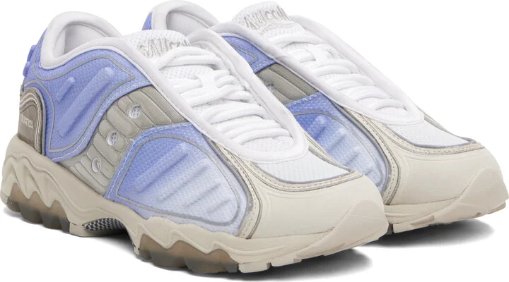 Saucony Blue & Gray Matrix Fade Sneakers - Image 4