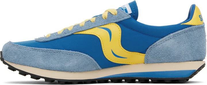 Saucony Blue & Yellow Trainer 80 Original Sneakers - Image 3