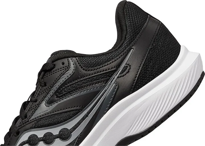 Saucony Cohesion 17 Men's Shoes Black/White 1 : 7 D - Medium, Synthetic - Image 4