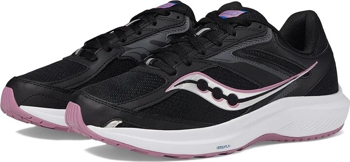 Saucony Cohesion 17 Women's Shoes Black/Orchid : 5 B - Medium, Synthetic
