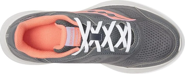 Saucony Cohesion 18 Women's Running Shoes Carbon/Salmon : 7 D - Wide, Leather - Image 2