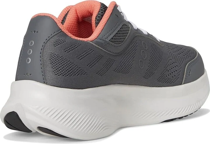 Saucony Cohesion 18 Women's Running Shoes Carbon/Salmon : 7 D - Wide, Leather - Image 4