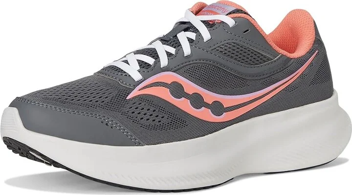 Saucony Cohesion 18 Women's Running Shoes Carbon/Salmon : 7 D - Wide, Leather - Image 5