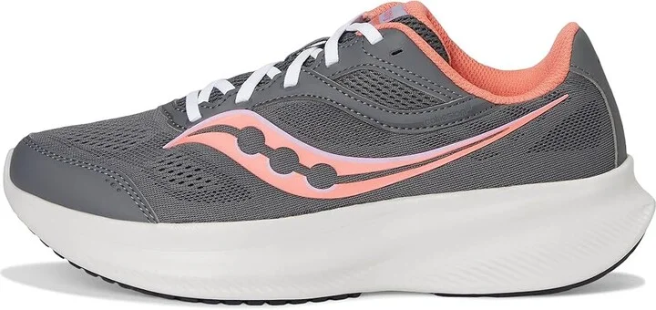 Saucony Cohesion 18 Women's Running Shoes Carbon/Salmon : 7 D - Wide, Leather - Image 6