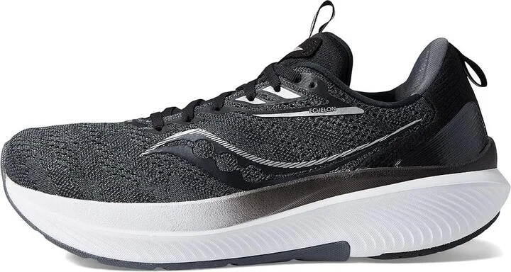 Saucony Echelon 9 Men's Shoes Black/White : 7 D - Medium, Synthetic/Textile - Image 6