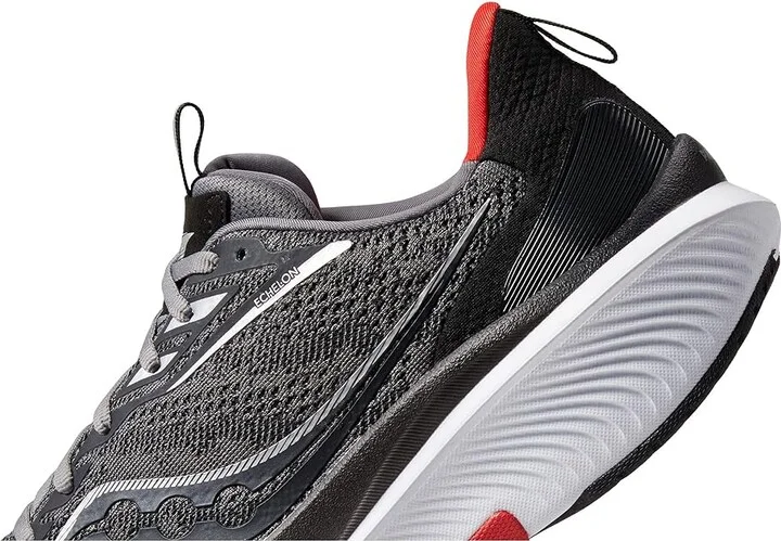 Saucony Echelon 9 Men's Shoes Charcoal/Red Sky : 7 D - Medium, Synthetic/Textile - Image 4