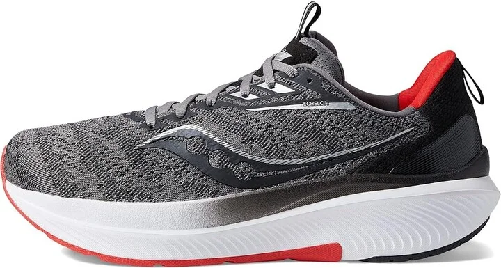 Saucony Echelon 9 Men's Shoes Charcoal/Red Sky : 7 D - Medium, Synthetic/Textile - Image 6