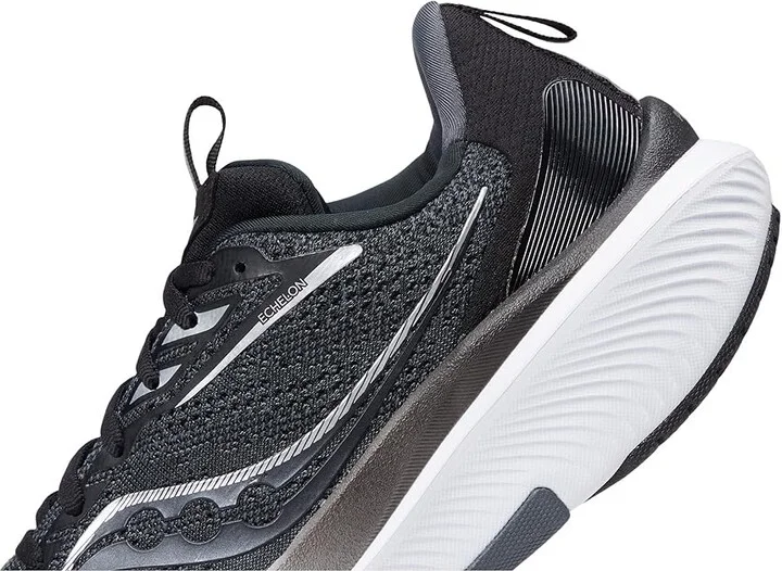 Saucony Echelon 9 Women's Shoes Black/White : 5 D - Wide, Synthetic/Textile - Image 4