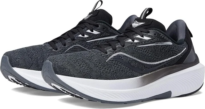 Saucony Echelon 9 Women's Shoes Black/White : 5 D - Wide, Synthetic/Textile