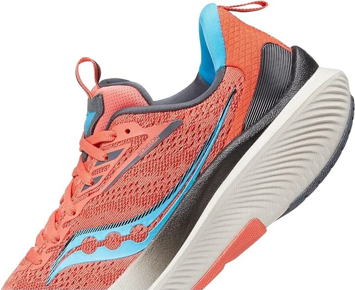 Saucony Echelon 9 Women's Shoes Coral/Ocean : 5.5 B - Medium, Synthetic/Textile - Image 4