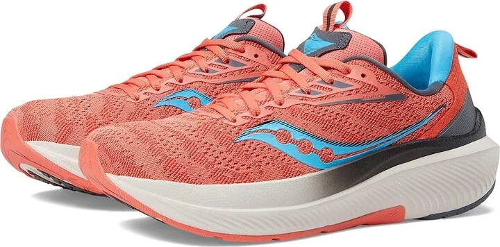 Saucony Echelon 9 Women's Shoes Coral/Ocean : 5.5 B - Medium, Synthetic/Textile