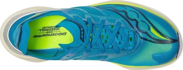 Saucony Endorphin Elite Women's Shoes Viziblue/Citron : 5 B - Medium, Synthetic/Textile - Image 2
