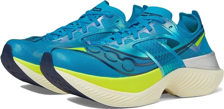 Saucony Endorphin Elite Women's Shoes Viziblue/Citron : 5 B - Medium, Synthetic/Textile